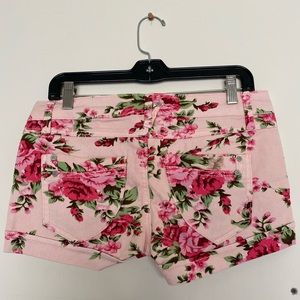Pink Roses Floral Shorts